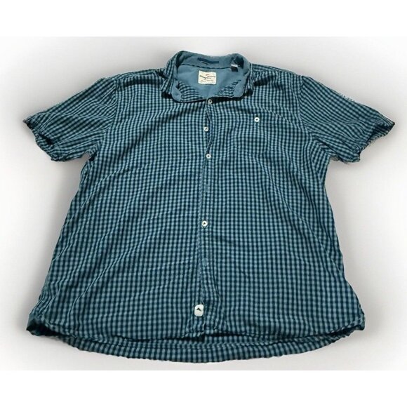Tommy Bahama Other - Tommy Bahama Shirt Mens XLarge Island Crafted Blue Plaid Short Sleeve Button Up